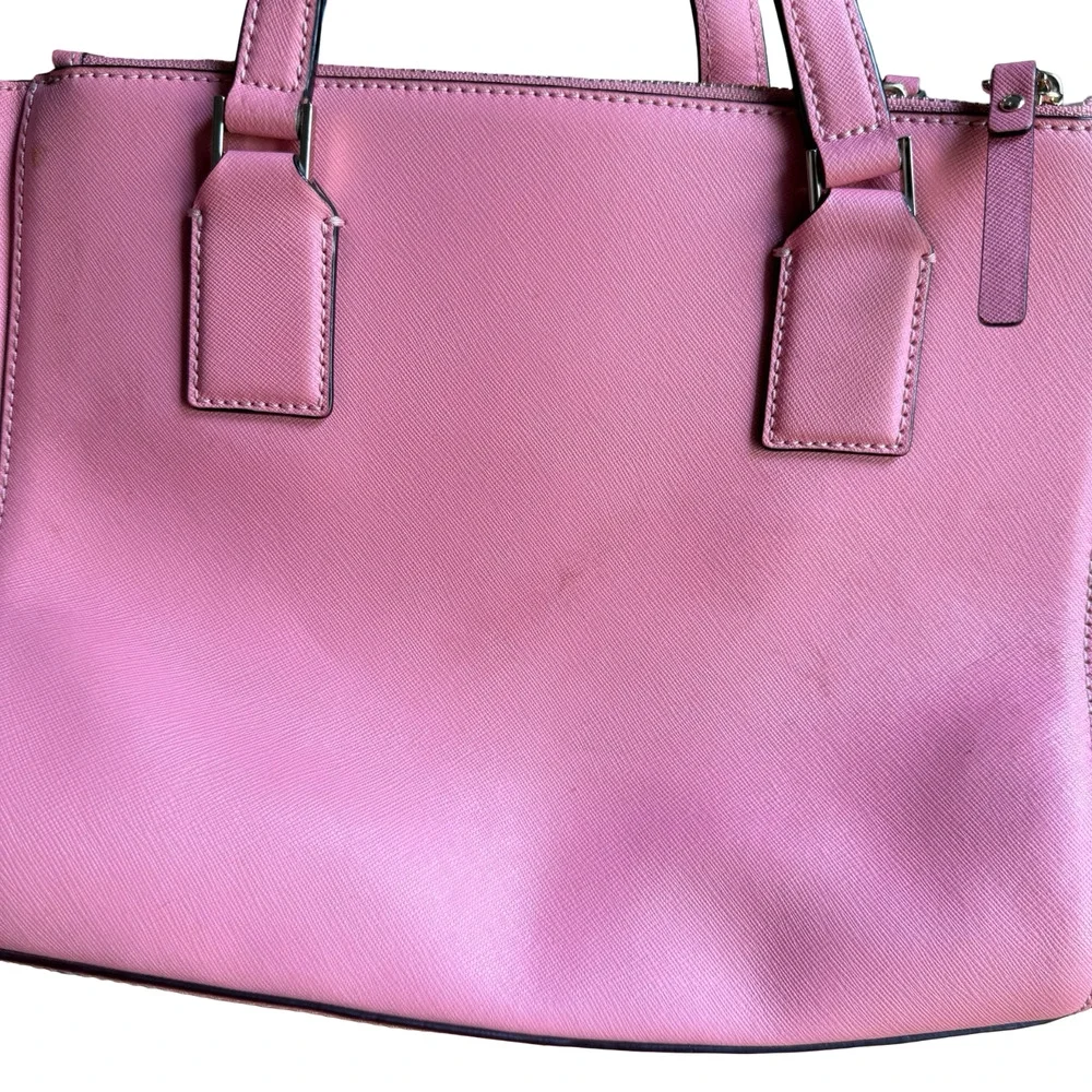 Kate Spade New York Cameron Street Satchel Pink Handbag Purse Leather Bag 11x9x4